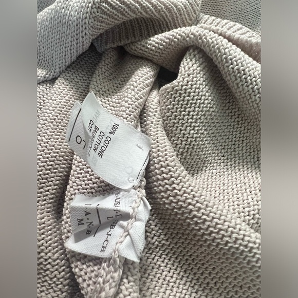 Brunello Cucinelli Beige Knit Belted Button Front Cardigan Elegant Sweater large - Picture 6 of 6